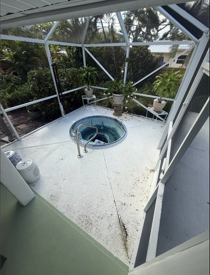 Before New Fiberglass Spa Installation